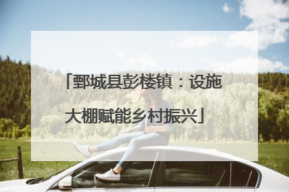 鄄城县彭楼镇：设施大棚赋能乡村振兴