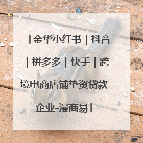 金华小红书｜抖音｜拼多多｜快手｜跨境电商店铺垫资贷款企业-漫商易