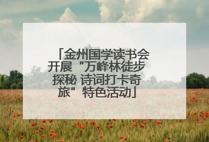 金州国学读书会开展“万峰林徒步探秘 诗词打卡奇旅”特色活动