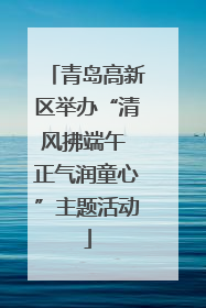 青岛高新区举办“清风拂端午 正气润童心”主题活动