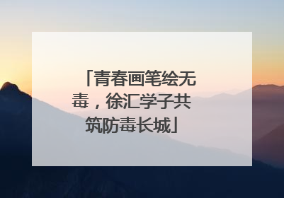 青春画笔绘无毒，徐汇学子共筑防毒长城