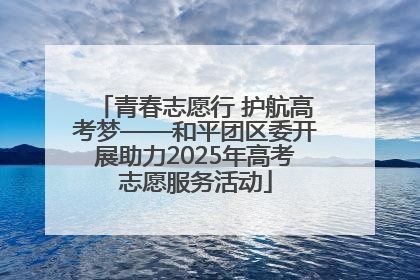 青春志愿行 护航高考梦——和平团区委开展助力2025年高考志愿服务活动