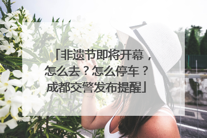 非遗节即将开幕，怎么去？怎么停车？成都交警发布提醒