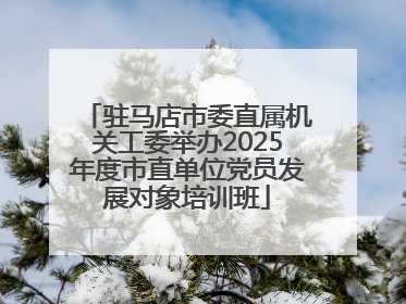 驻马店市委直属机关工委举办2025年度市直单位党员发展对象培训班