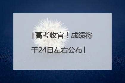 高考收官！成绩将于24日左右公布