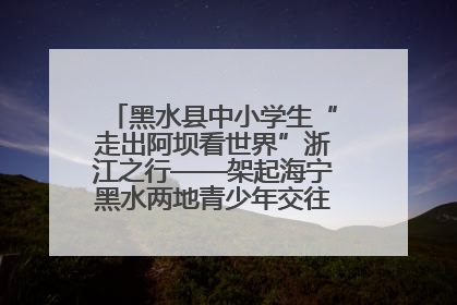黑水县中小学生“走出阿坝看世界”浙江之行——架起海宁黑水两地青少年交往交流交融新桥梁
