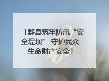 黟县筑牢防汛“安全堤坝” 守护民众生命财产安全