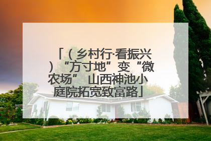 （乡村行·看振兴）“方寸地”变“微农场” 山西神池小庭院拓宽致富路