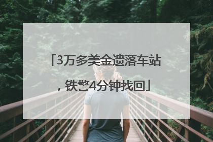 3万多美金遗落车站，铁警4分钟找回