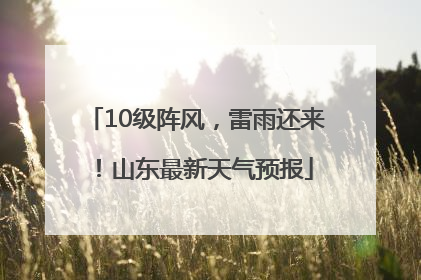 10级阵风，雷雨还来！山东最新天气预报