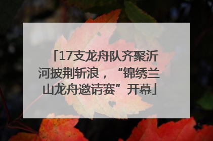 17支龙舟队齐聚沂河披荆斩浪，“锦绣兰山龙舟邀请赛”开幕
