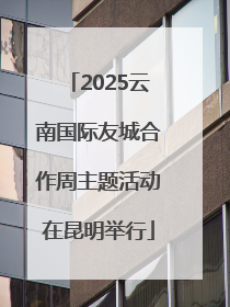 2025云南国际友城合作周主题活动在昆明举行