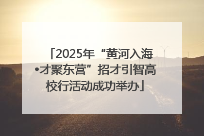 2025年“黄河入海•才聚东营”招才引智高校行活动成功举办