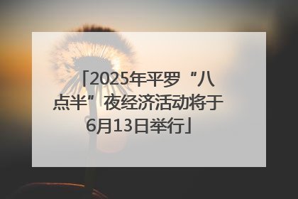 2025年平罗“八点半”夜经济活动将于6月13日举行