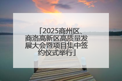 2025商州区、商洛高新区高质量发展大会暨项目集中签约仪式举行