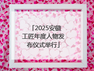 2025安徽工匠年度人物发布仪式举行