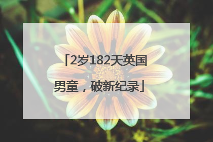 2岁182天英国男童，破新纪录