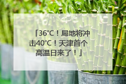 36℃！局地将冲击40℃！天津首个高温日来了！