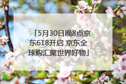 5月30日晚8点京东618开启 京东全球购汇聚世界好物
