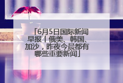 6月5日国际新闻早报丨俄美、韩国、加沙，昨夜今晨都有哪些重要新闻